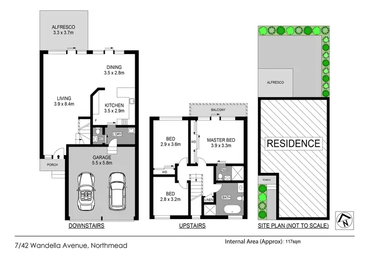 Floorplan of Homely townhouse listing, 7/42 Wandella Avenue, Northmead NSW 2152