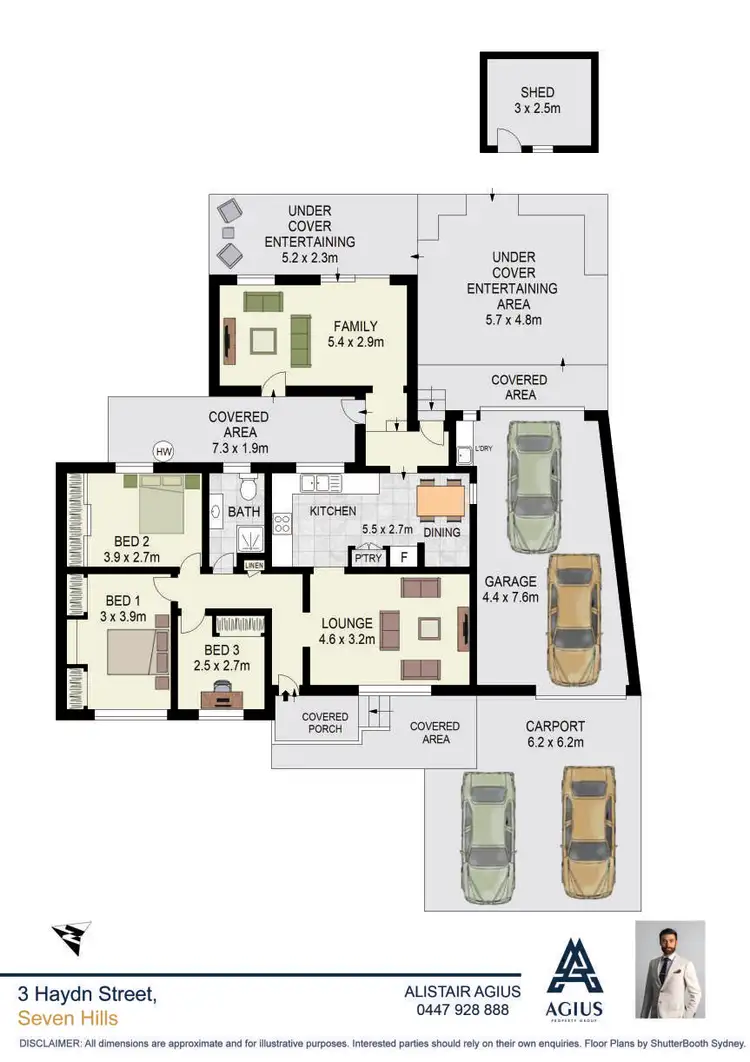 Floorplan of Homely house listing, 3 Haydn Street, Seven Hills NSW 2147