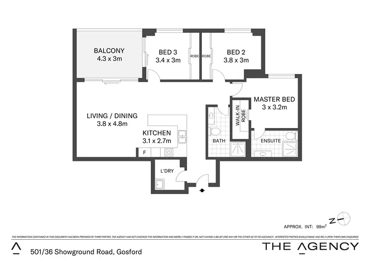 Floorplan of Homely unit listing, 501/36 Showground Road, Gosford NSW 2250