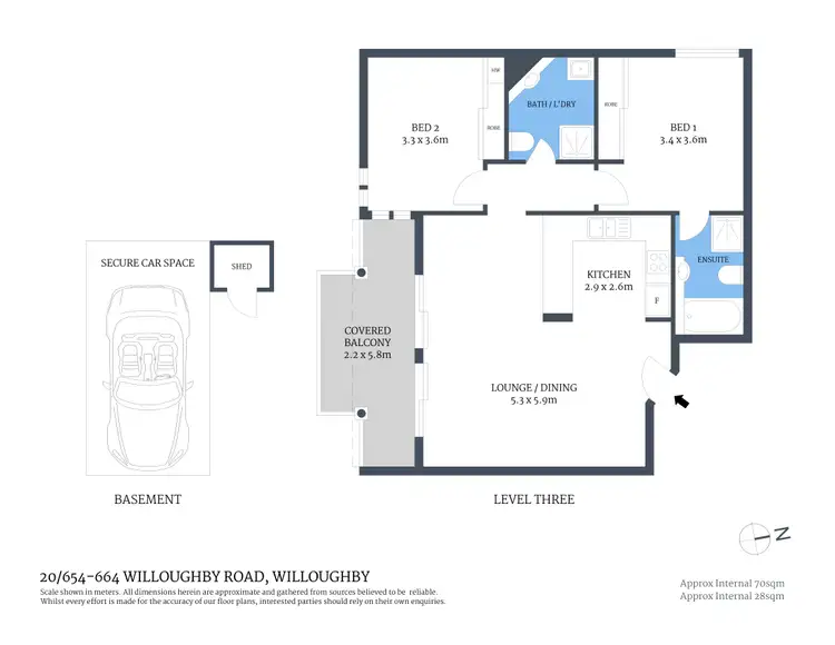 Floorplan of Homely apartment listing, 20/654-664 Willoughby Road, Willoughby NSW 2068
