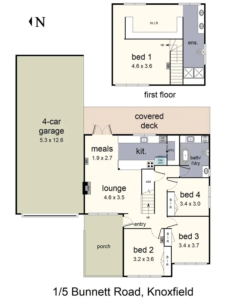 Floorplan of Homely house listing, 1/5 Bunnett Road, Knoxfield VIC 3180