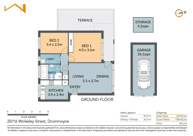 Floorplan of Homely apartment listing, 20/16 Wolseley Street, Drummoyne NSW 2047