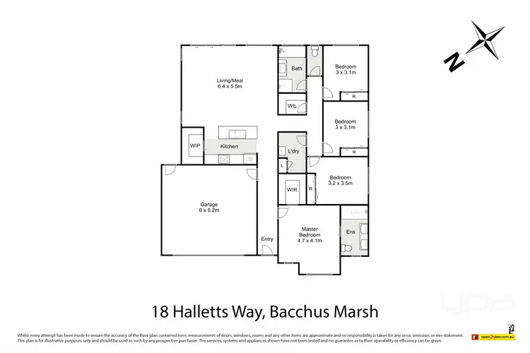 Floorplan of Homely house listing, 18 Halletts Way, Bacchus Marsh VIC 3340