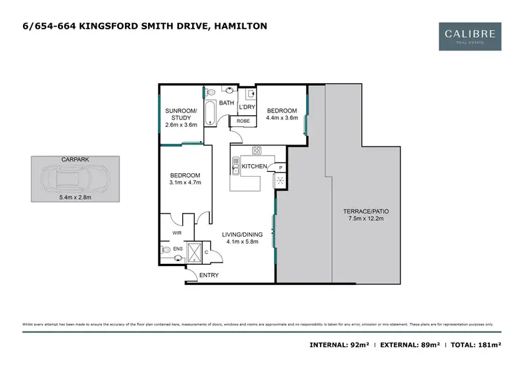 Floorplan of Homely unit listing, 6/654-664 Kingsford Smith Drive, Hamilton QLD 4007