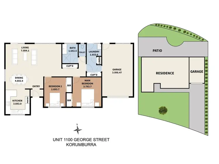 Floorplan of Homely unit listing, 1/100 George Street, Korumburra VIC 3950