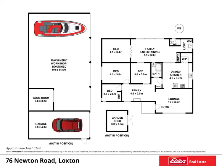 Floorplan of Homely house listing, 76 Newton Road, Loxton SA 5333