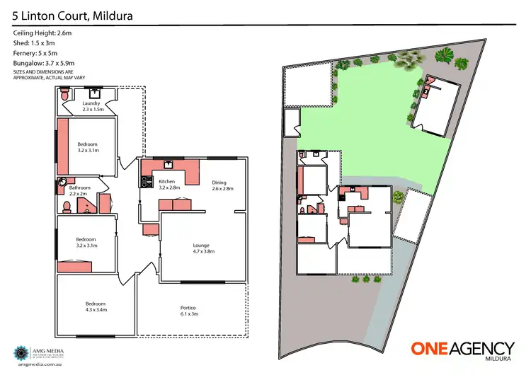 Floorplan of Homely house listing, 5 Linton Court, Mildura VIC 3500
