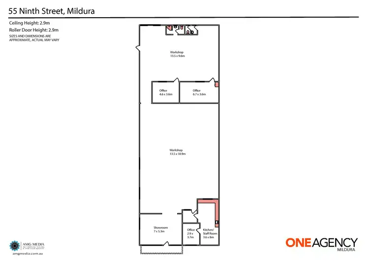 Floorplan of Homely studio listing, 55 Ninth Street, Mildura VIC 3500
