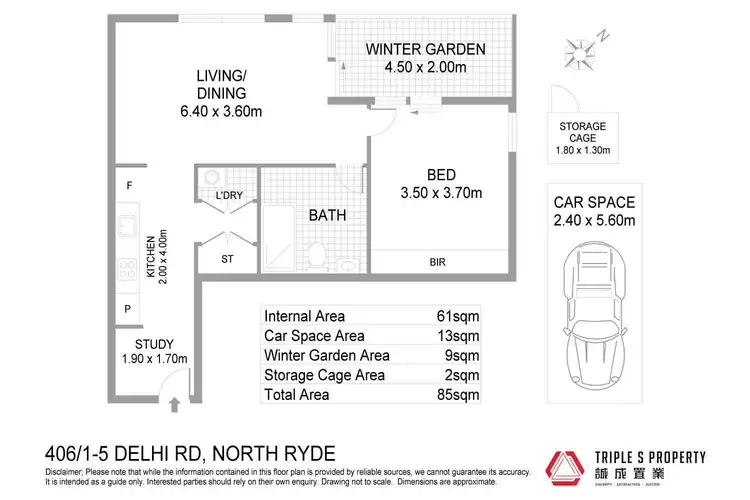Floorplan of Homely apartment listing, 406/1 Delhi Road, North Ryde NSW 2113