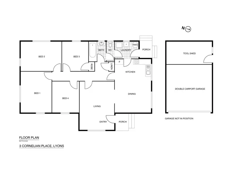 Floorplan of Homely house listing, 3 Cornelian Place, Lyons ACT 2606