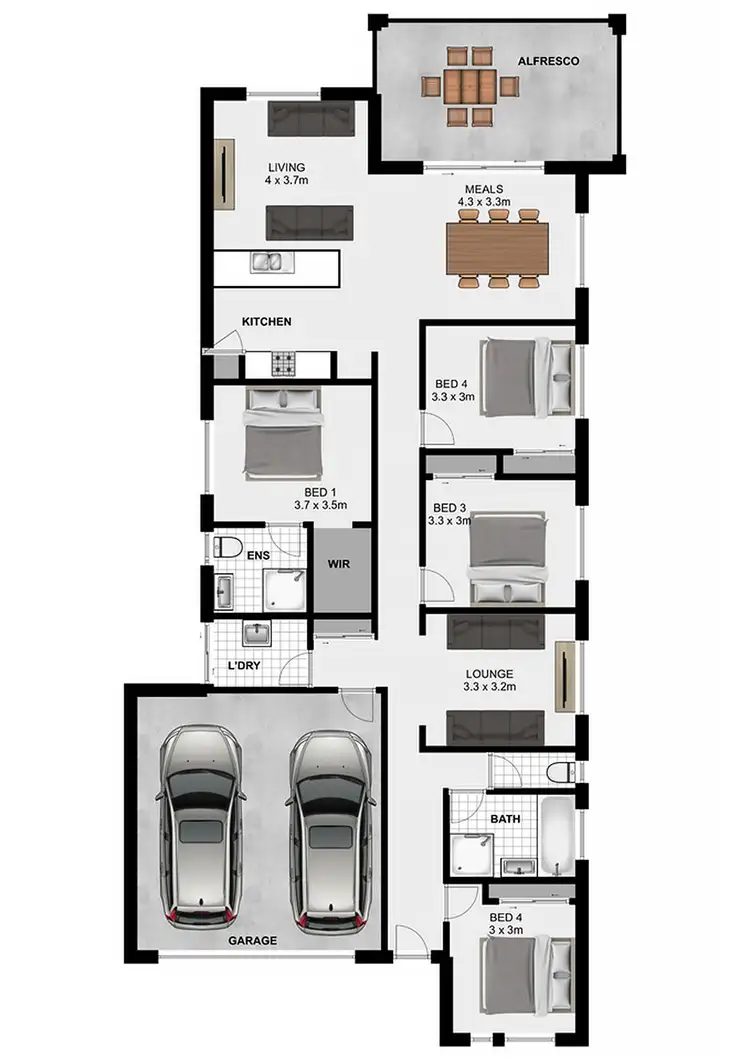 Floorplan of Homely house listing, 1 Glendale Crescent, Heathwood QLD 4110