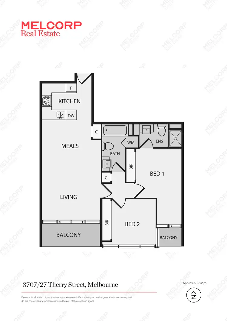 Floorplan of Homely apartment listing, 3707/27 Therry Street, Melbourne VIC 3000