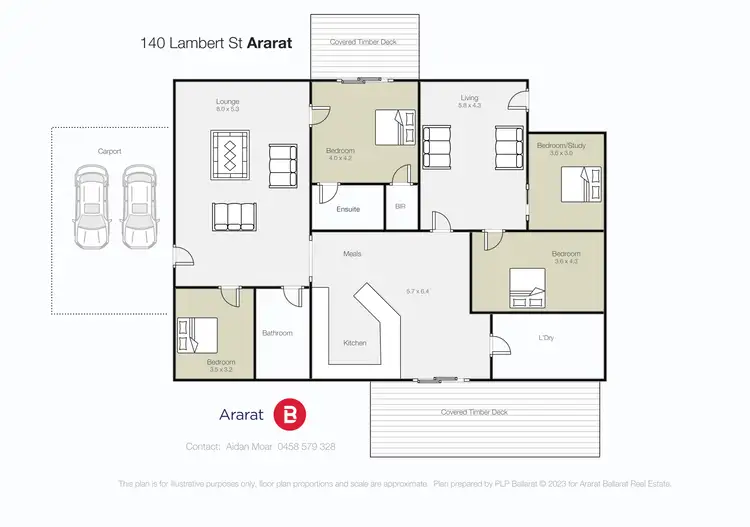Floorplan of Homely house listing, 140 Lambert Street, Ararat VIC 3377