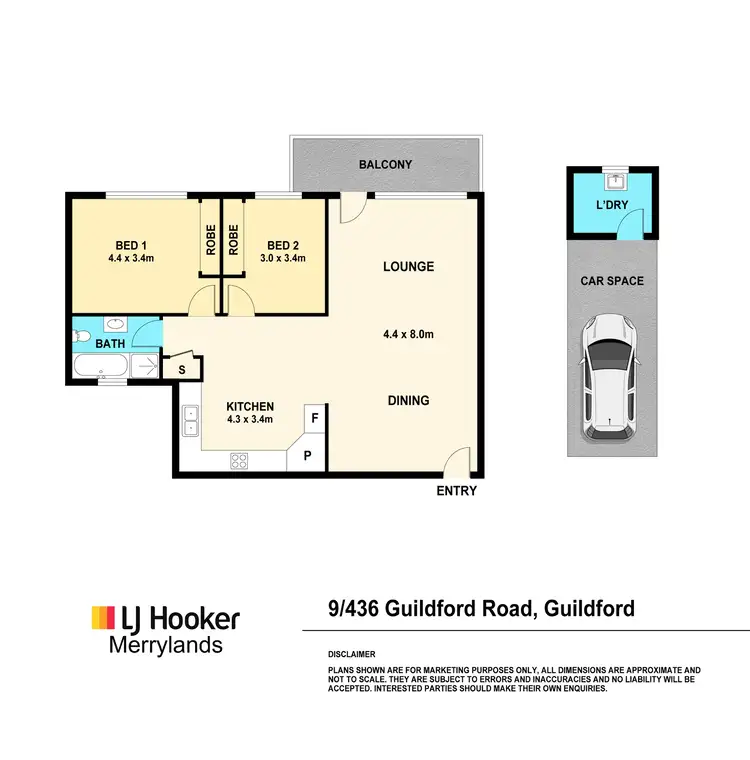 Floorplan of Homely unit listing, 9/436 Guildford Road, Guildford NSW 2161
