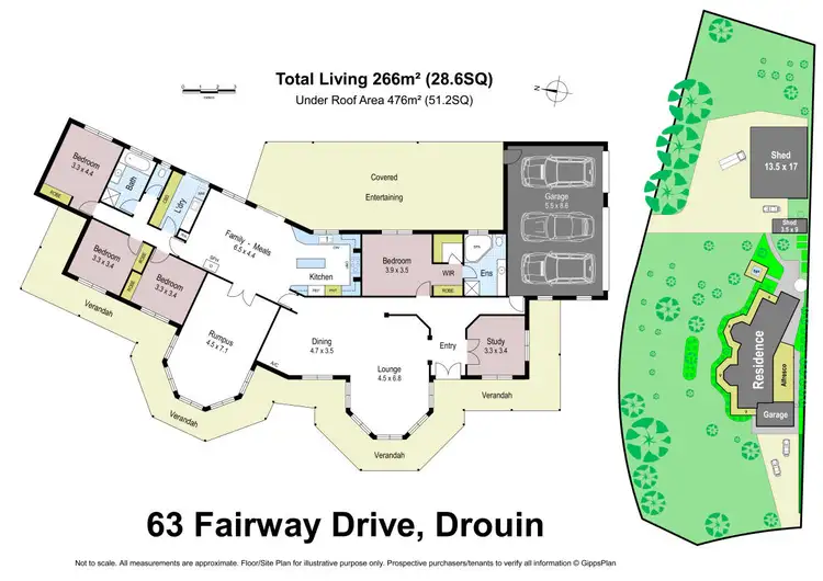 Floorplan of Homely house listing, 63 Fairway Drive, Drouin VIC 3818