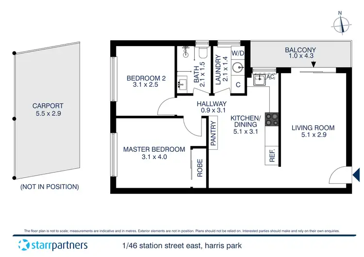 Floorplan of Homely apartment listing, 1/46 Station Street East, Harris Park NSW 2150