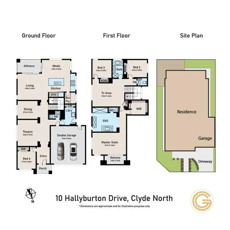Floorplan of Homely house listing, 10 Hallyburton Drive, Clyde North VIC 3978