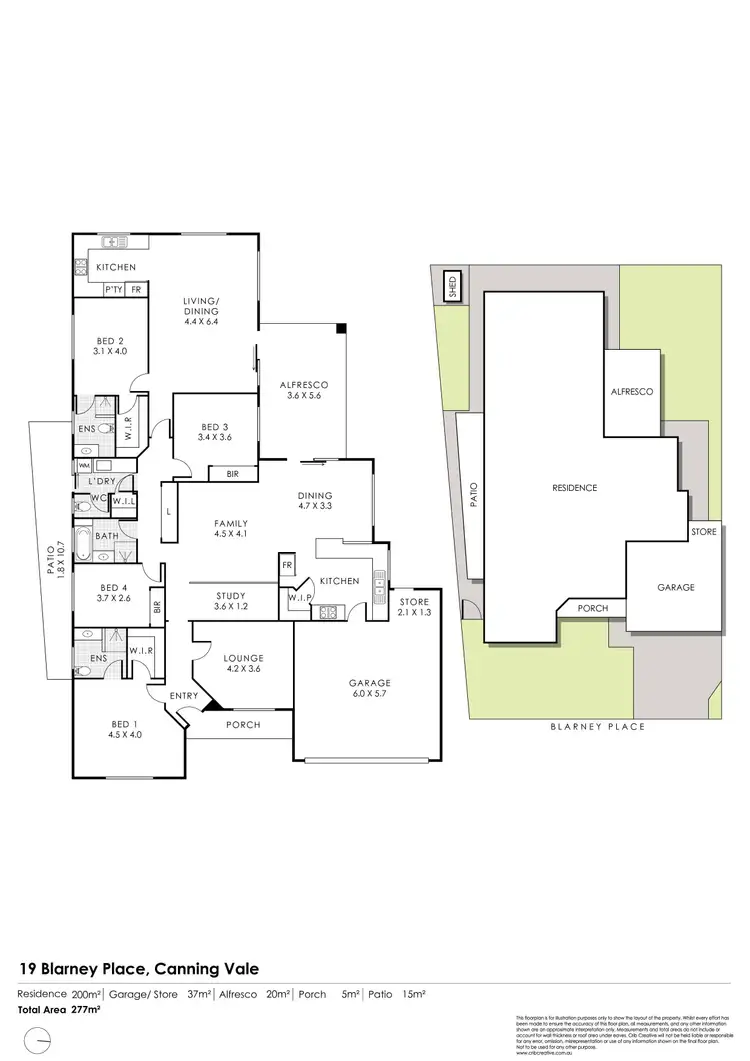 Floorplan of Homely house listing, 19 Blarney Place, Canning Vale WA 6155