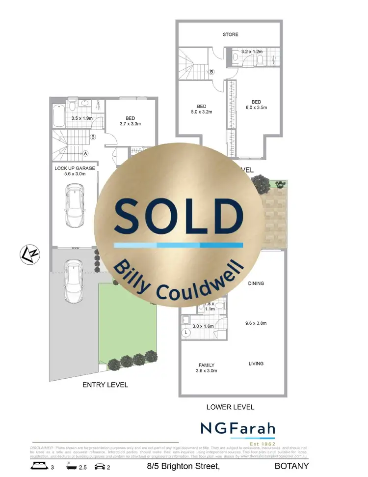 Floorplan of Homely townhouse listing, 8/5 Brighton Street, Botany NSW 2019