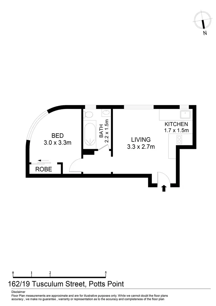 Floorplan of Homely apartment listing, 162/19 Tusculum Street, Potts Point NSW 2011