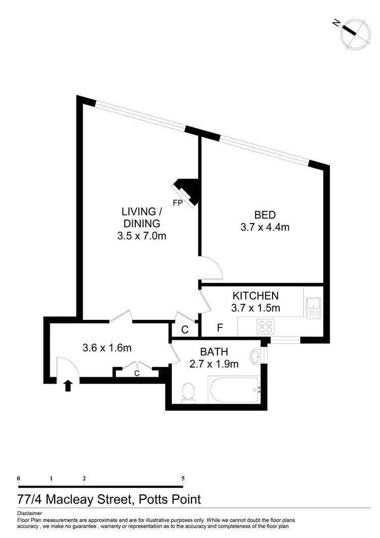 Floorplan of Homely apartment listing, 77/4 Macleay Street, Potts Point NSW 2011