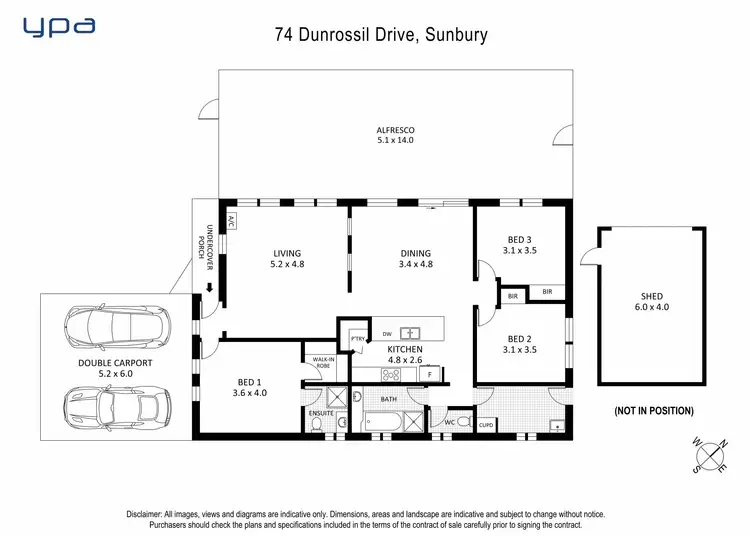 Floorplan of Homely house listing, 74 Dunrossil Drive, Sunbury VIC 3429