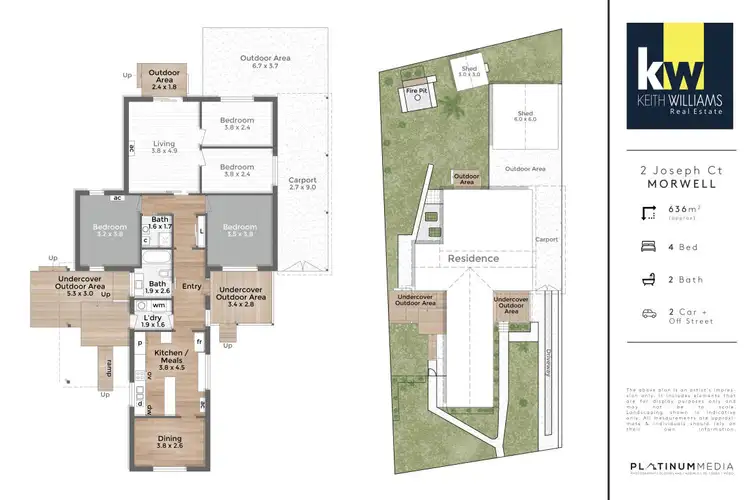 Floorplan of Homely house listing, 2 Joseph Court, Morwell VIC 3840