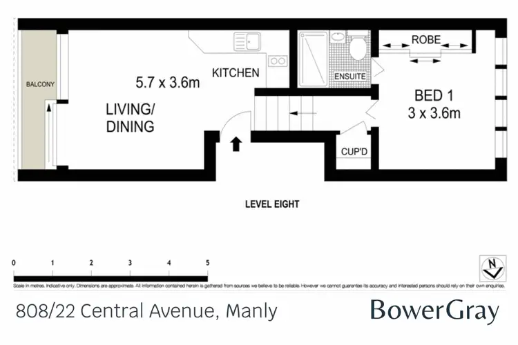 Floorplan of Homely apartment listing, 808/22 Central Avenue, Manly NSW 2095