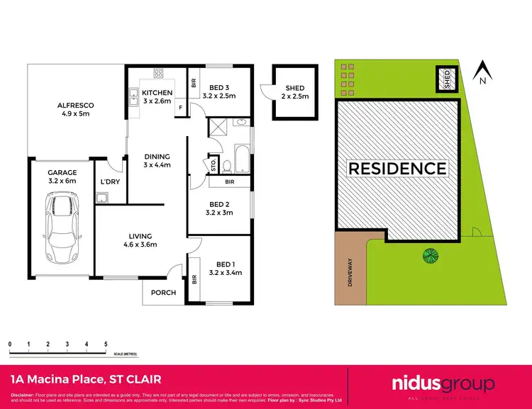 Floorplan of Homely semi-detached listing, 1A Macina Place, St Clair NSW 2759