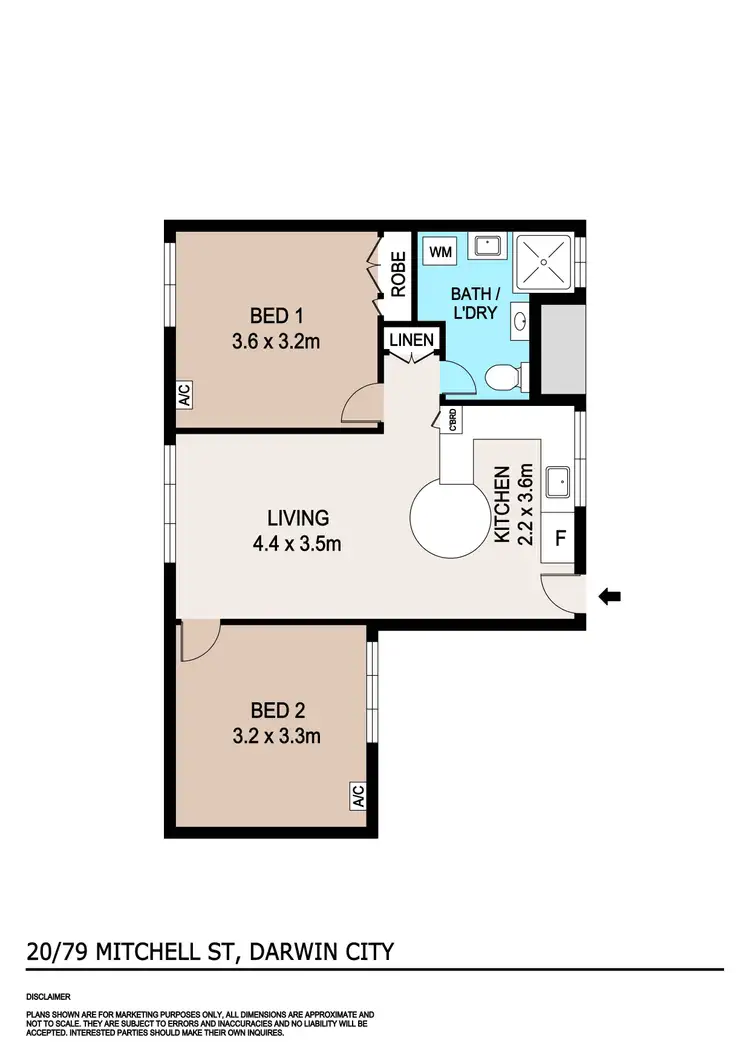 Floorplan of Homely unit listing, 20/79 Mitchell Street, Darwin City NT 800
