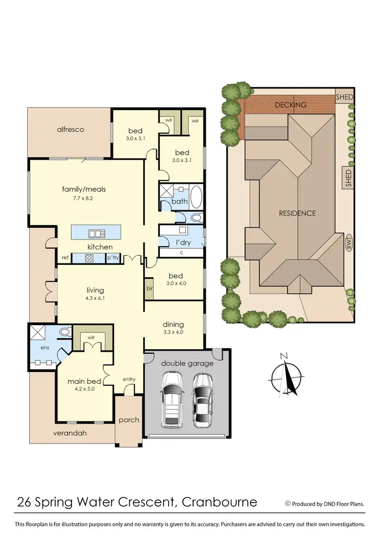 Floorplan of Homely house listing, 26 Spring Water Crescent, Cranbourne VIC 3977