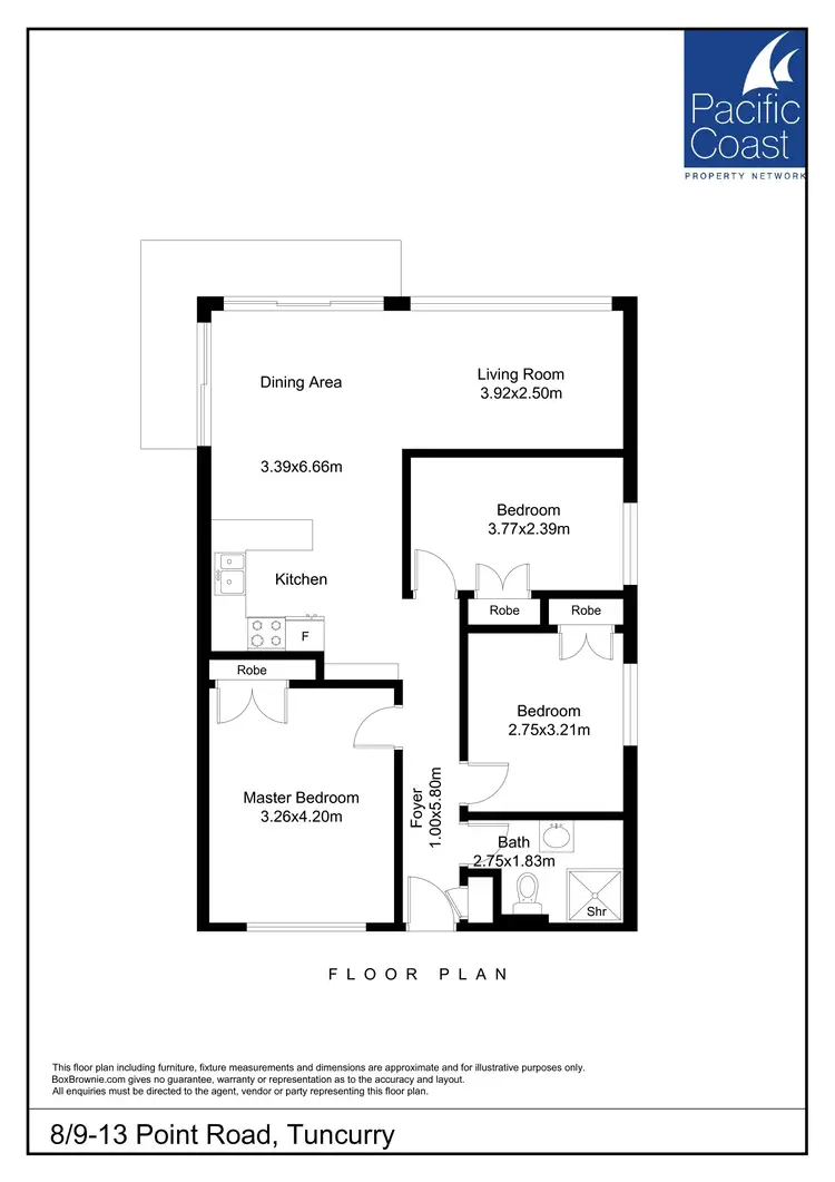 Floorplan of Homely unit listing, 8/9 Point Road, Tuncurry NSW 2428