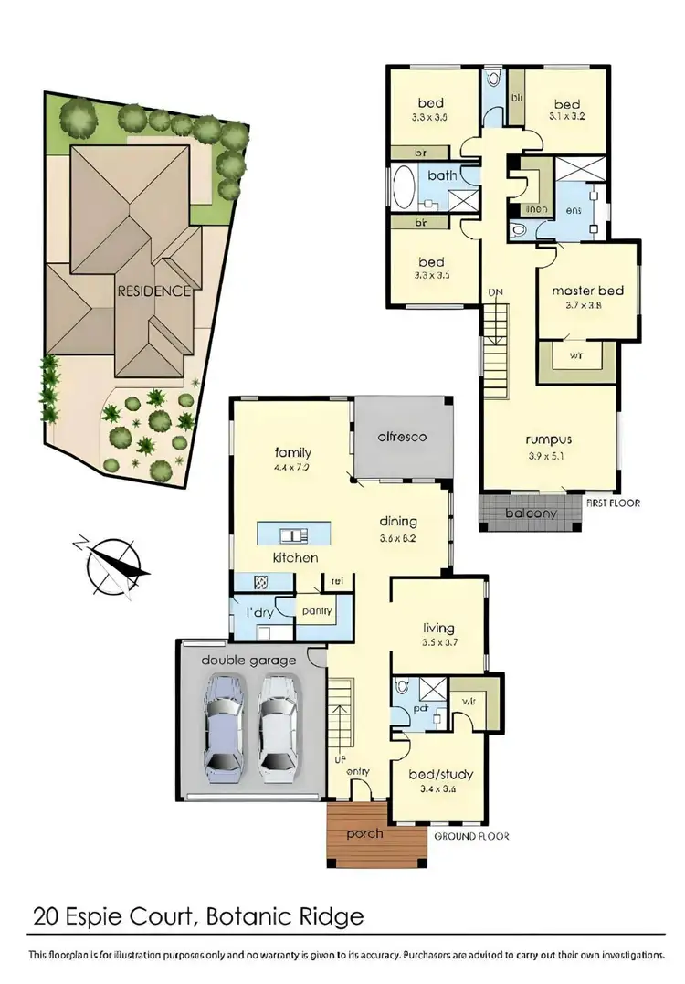 Floorplan of Homely house listing, 20 Espie Court, Botanic Ridge VIC 3977