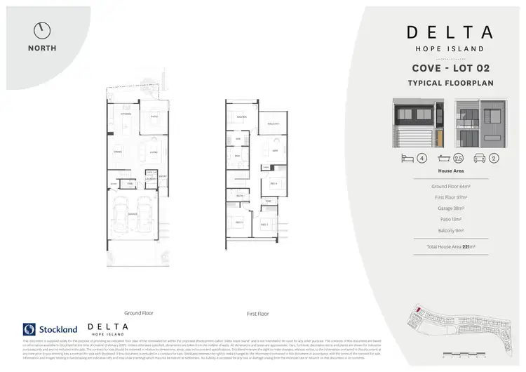Floorplan of Homely townhouse listing, 2/2 Marina Quays Boulevard, Hope Island QLD 4212