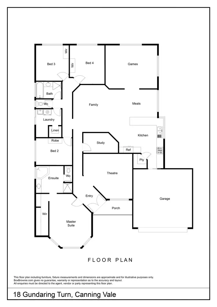 Floorplan of Homely house listing, 18 Gundaring Turn, Canning Vale WA 6155