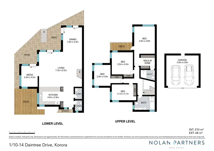 Floorplan of Homely townhouse listing, 1/10-14 Daintree Drive, Korora NSW 2450