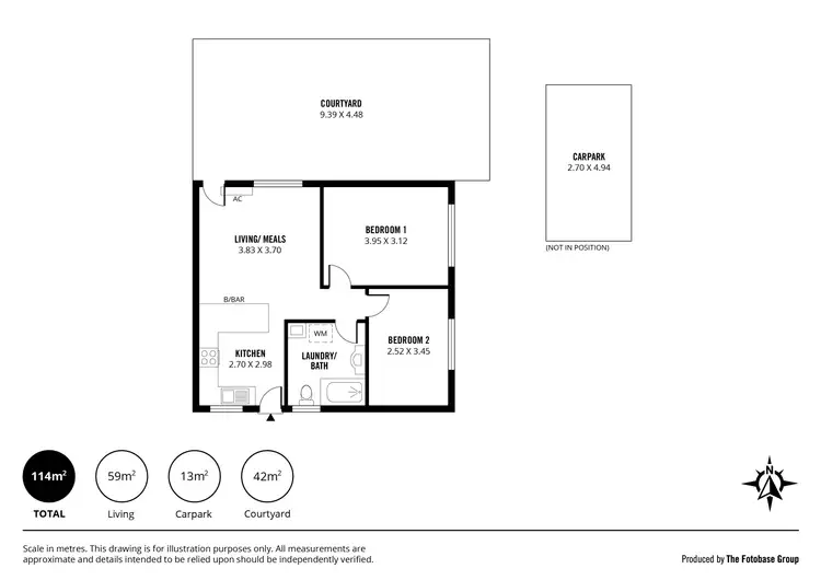 Floorplan of Homely unit listing, 3/447 Churchill Road, Kilburn SA 5084