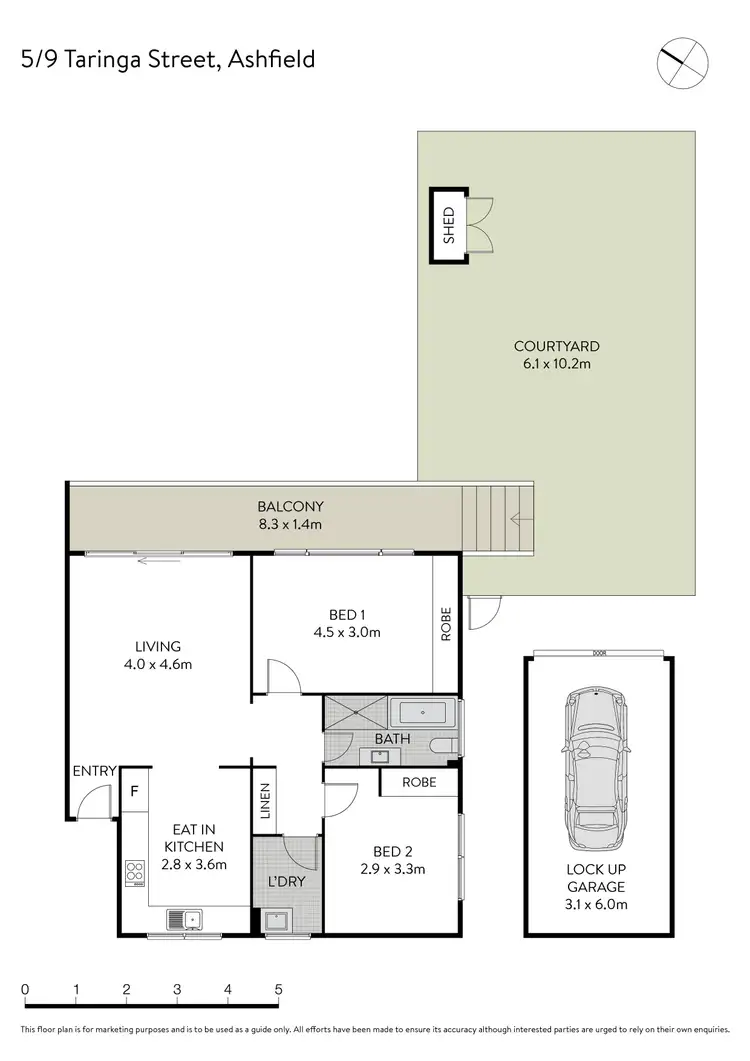 Floorplan of Homely apartment listing, 5/9-11 Taringa Street, Ashfield NSW 2131