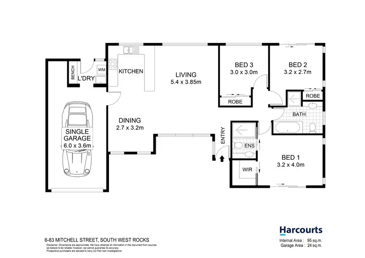 Floorplan of Homely villa listing, 6/83 Mitchell Street, South West Rocks NSW 2431