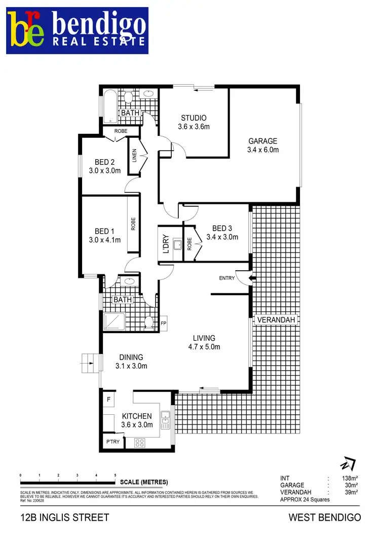 Floorplan of Homely house listing, 12B Inglis Street, West Bendigo VIC 3550