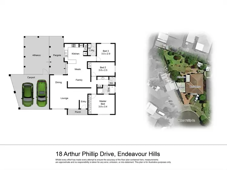 Floorplan of Homely house listing, 18 Arthur Phillip Drive, Endeavour Hills VIC 3802