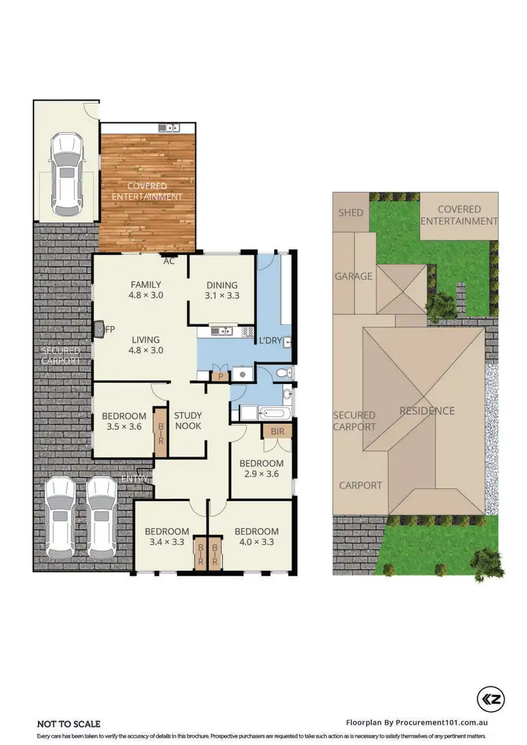 Floorplan of Homely house listing, 7 Brett Drive, Keysborough VIC 3173