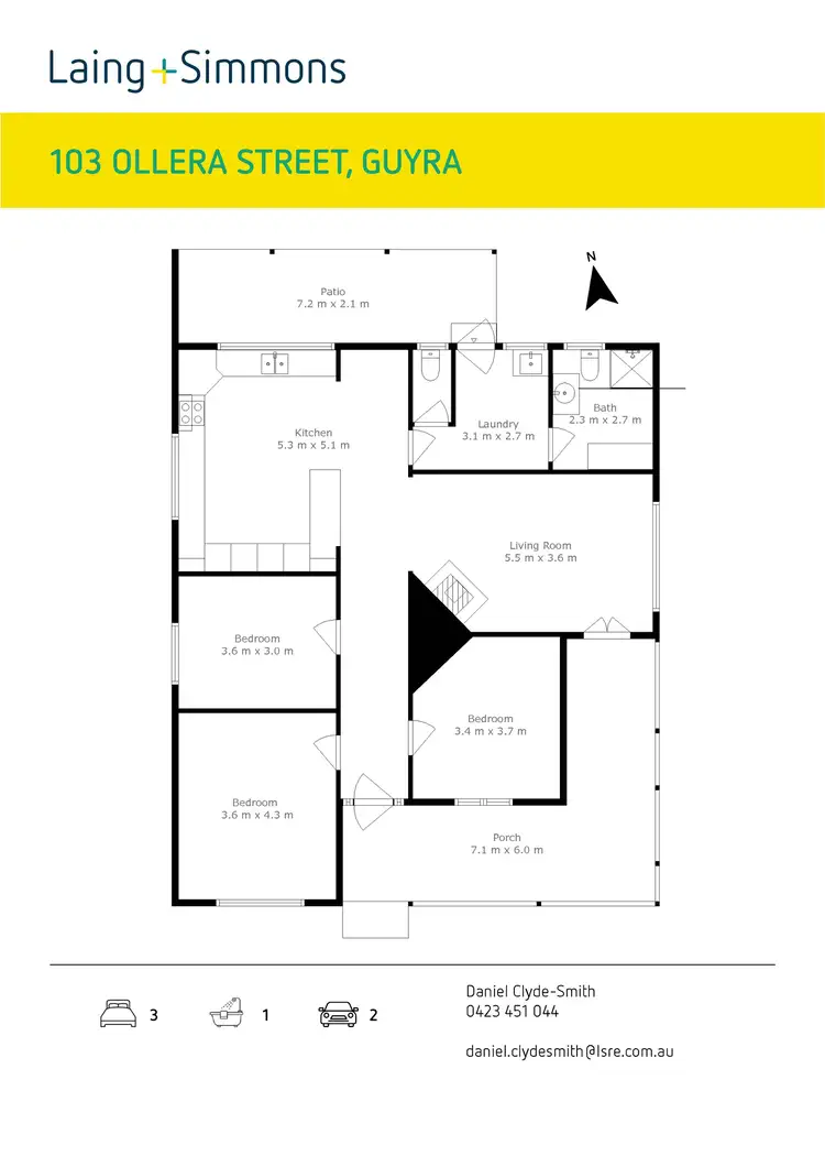 Floorplan of Homely house listing, 103 Ollera Street, Guyra NSW 2365
