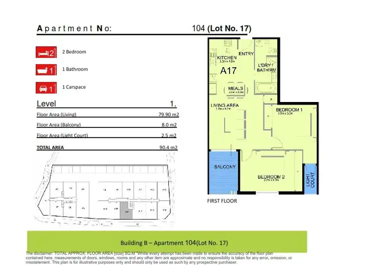Floorplan of Homely apartment listing, 104/54 Mernda Village Drive, Mernda VIC 3754