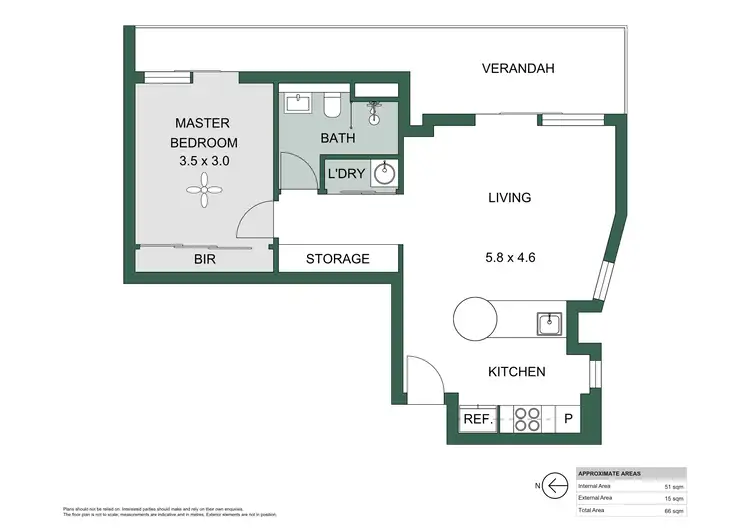 Floorplan of Homely apartment listing, 801/15 Wickham Street, Wickham NSW 2293