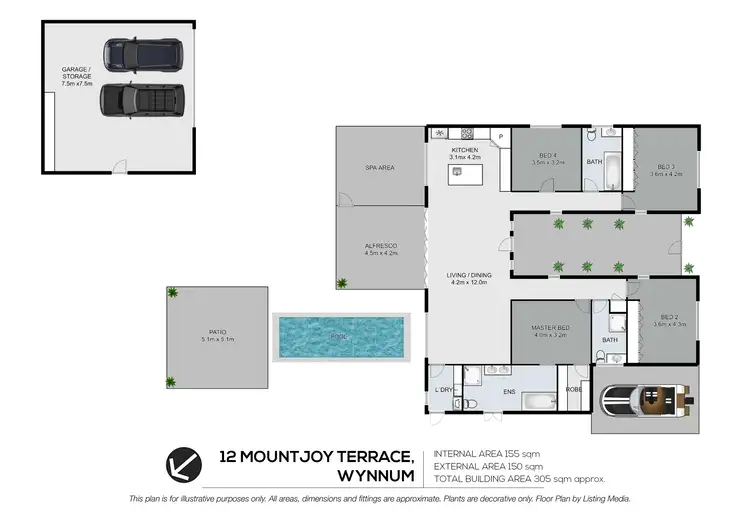 Floorplan of Homely house listing, 12 Mountjoy Terrace, Wynnum QLD 4178