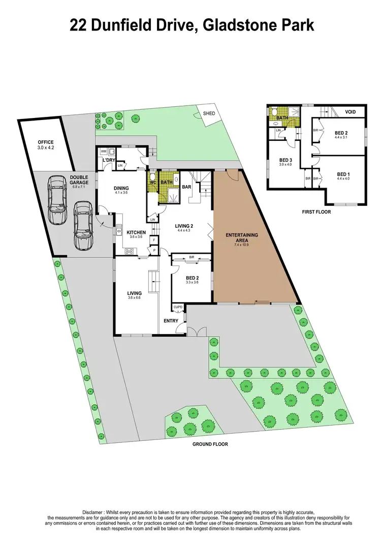 Floorplan of Homely house listing, 22 Dunfield Drive, Gladstone Park VIC 3043