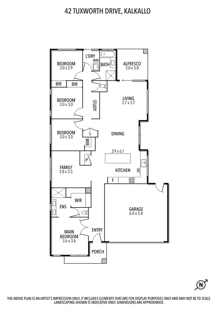 Floorplan of Homely house listing, 42 Tuxworth Drive, Kalkallo VIC 3064