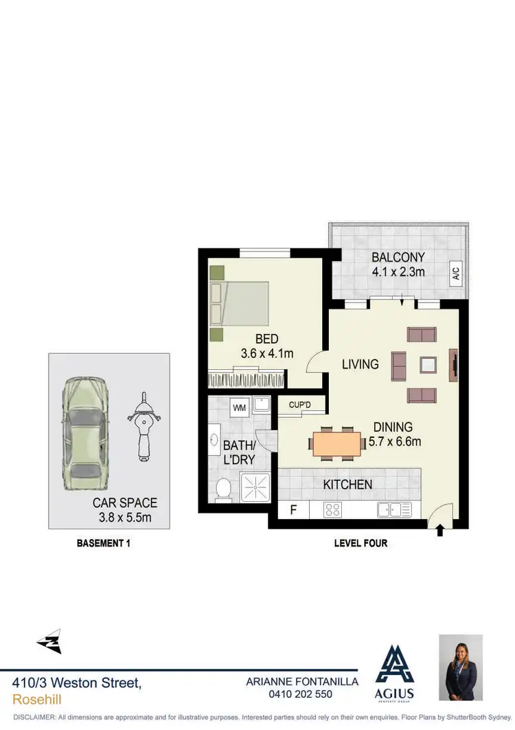 Floorplan of Homely apartment listing, 410/3 Weston Street, Rosehill NSW 2142