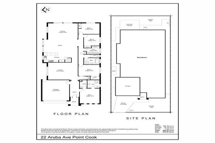 Floorplan of Homely house listing, 22 Aruba Avenue, Point Cook VIC 3030